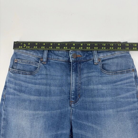 Eileen Fisher High Rise Medium Wash Straight Leg Denim Jeans Womens Size 6 - Picture 8 of 11